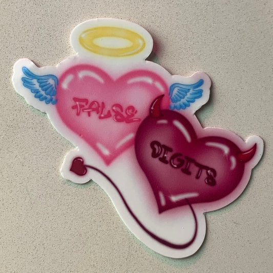 Y2K Angel & Devil Logo Stickers