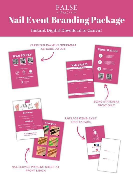 Press on Nail Event Branding Package: Digital Download