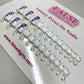 Full Set: White Heart Bling Toenails